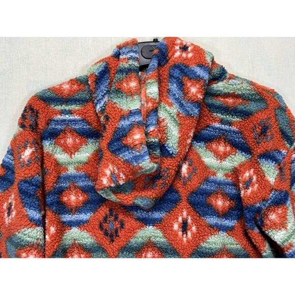 Rock And Roll Denim Pullover Hoodie Aztec Print All Over Women’s Medium - Picture 14 of 16